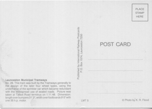 No. 26 - Talbot Road terminus - 1-11-1948 - Ken Flood - rear
