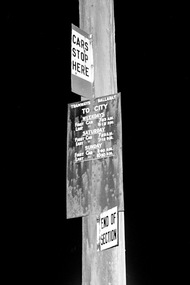 Tramway signage at Lydiard St Nth terminus - Greg Triplett