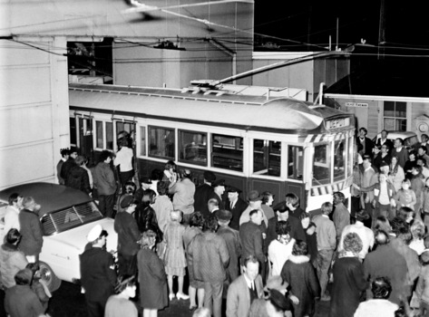 No 40 the very last tram entering the depot building-The End - Greg Triplett