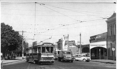 Black and White - tram 41 - Hospital Corner