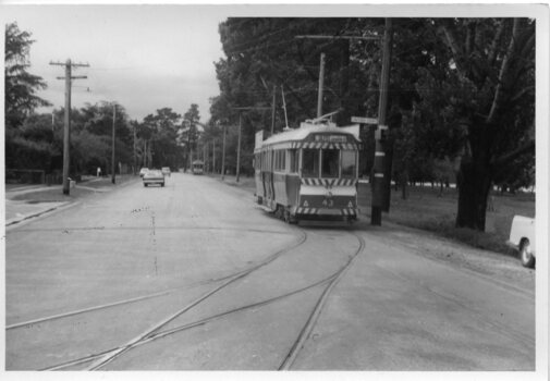 Tram 43 at depot junction