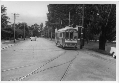 Tram 43 at depot junction