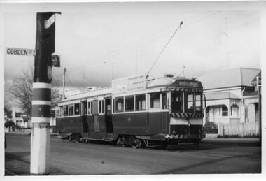 Black and White - tram 42 - Mt Pleasant terminus