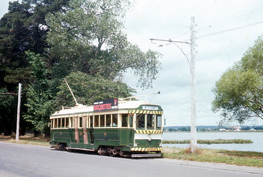 Tram 35 Wendouree Parade with Lake Wendouree