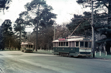 Trams 17 and 26 following each other