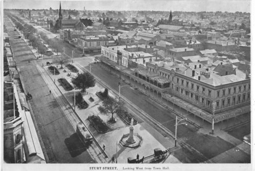 "Sturt Street looking west from Town Hall"