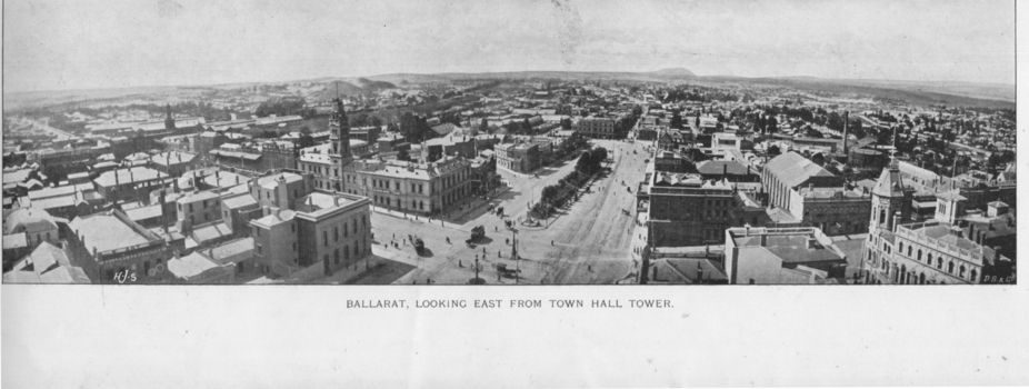 "Ballarat Looking East from Town Hall Tower"