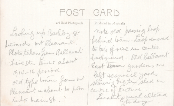 "Panorama at Ballarat East Vic" - rear