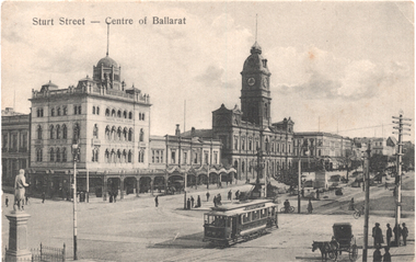 Postcard - "Sturt Sreet - Centre of Ballarat"