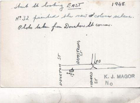 "Murray Views No. 29 Sturt Street, looking west Ballarat Vic"  (acutally looking east) - rear