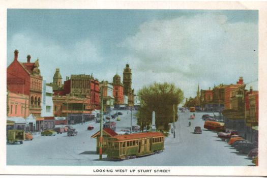 "Looking west up Sturt Street"