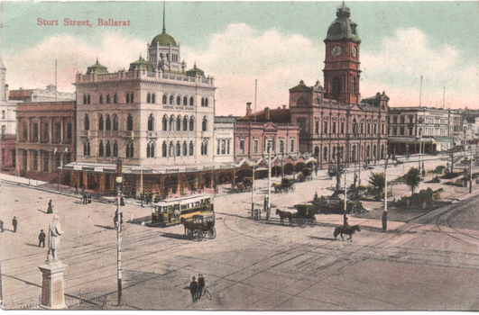 "Sturt Street Ballarat" - a WTP postcard
