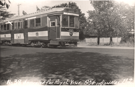 "No 38 decorated for Royal Visit 1954 in Ballarat"