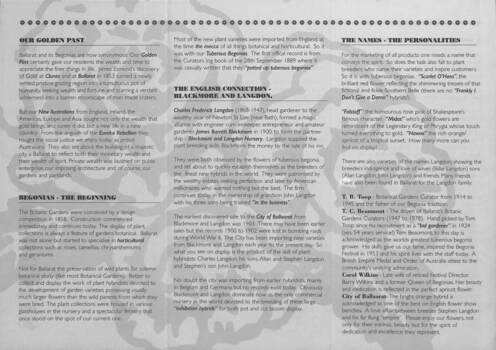 Pamphlet  - Ballarat Begonia's page 2