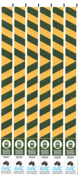 Sheet of BTM wrist bands