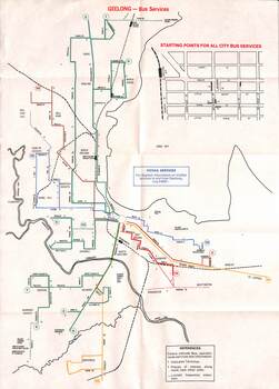 Public Transport Map - Bus - Geelong