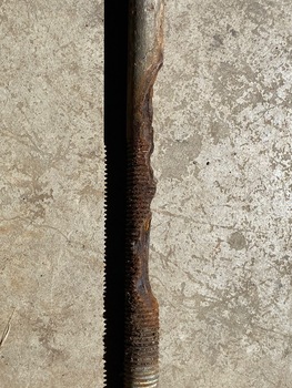 Part of overhead - corroded eye bolt - 2