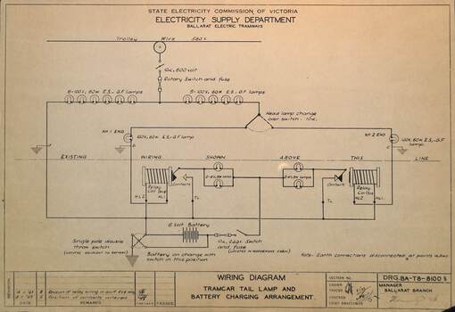 "Tramcar tail lamp installation relay modification"