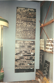Ballarat Tramways - SEC - timetable board