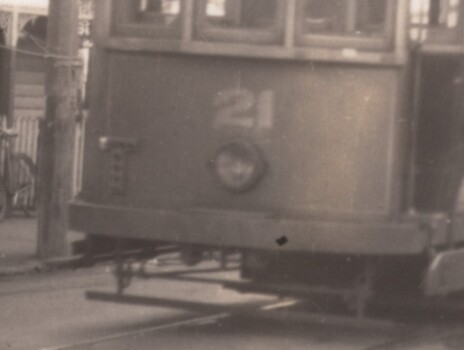 Drivers dash panel tram 21 showing T reflectors.