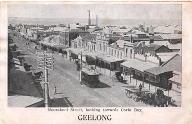 "Moorabool Street looking towards Corio Bay Geelong"