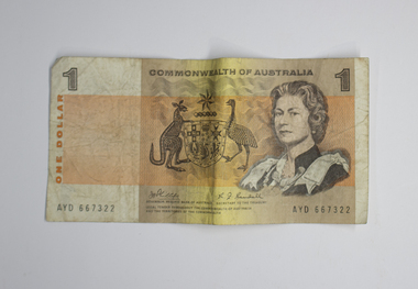 One Dollar Bank Note - Front