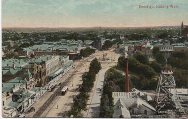 "Bendigo looking west" from the Town Hall