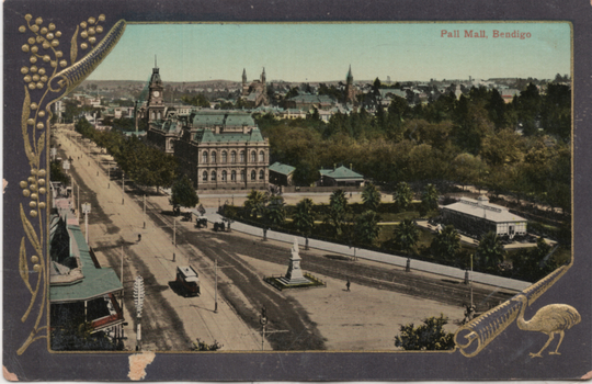 "Pall Mall Bendigo" an embossed card