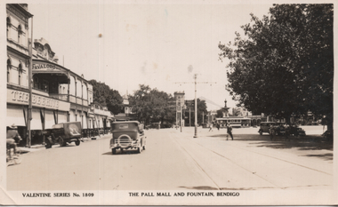 "The Pall Mall and Fountain, Bendigo"