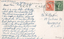 Letter written on back of card.