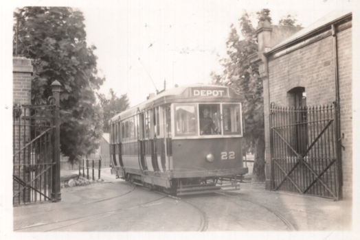 Bendigo tram 22 at Depot - set of 2