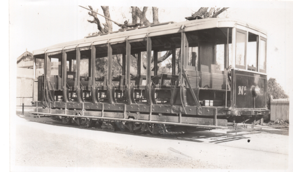 ESCo Bendigo tram 18 at depot