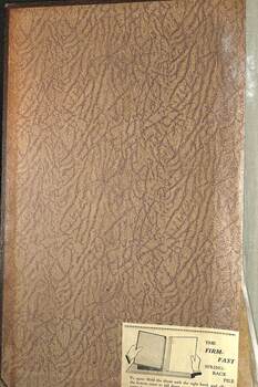 SEC Tramcar records folder - inside cover