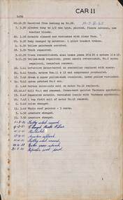 SEC Tramcar record - tram 11 - sheet 1 of 6