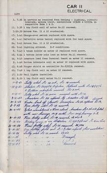 SEC Tramcar record - tram 11 - sheet 5 of 6