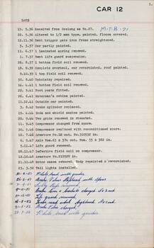 SEC Tramcar record - tram 12 - sheet 1 of 7