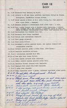 SEC Tramcar record - tram 12 - sheet 2 of 7