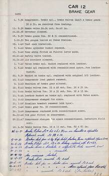 SEC Tramcar record - tram 12 - sheet 4 of 7