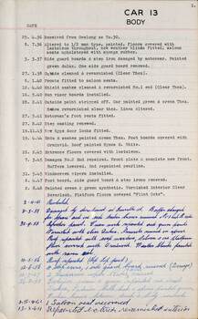 SEC Tramcar record - tram 13 - sheet 2 of 6