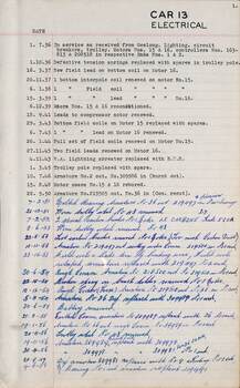 SEC Tramcar record - tram 13 - sheet 5 of 6