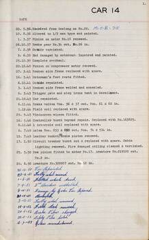 SEC Tramcar record - tram 14 - sheet 1 of 6