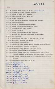 SEC Tramcar record - tram 14 - sheet 1 of 6