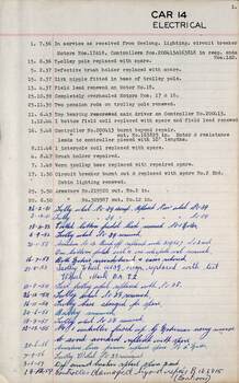 SEC Tramcar record - tram 14 - sheet 4 of 6