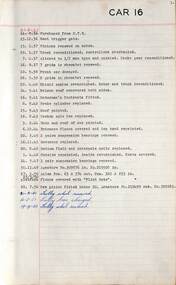 SEC Tramcar record - tram 16 sheet 1 of 5
