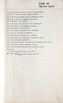 SEC Tramcar record - tram 16 sheet 4 of 5