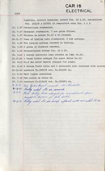 SEC Tramcar record - tram 16 sheet 5 of 5