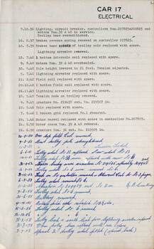 SEC Tramcar record - tram 17 card 5 of 6 