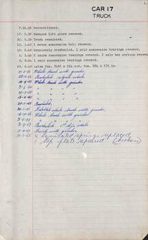 SEC Tramcar record - tram 17 card 6 of 6 