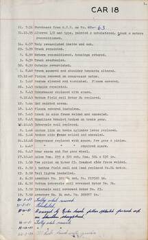 SEC Tramcar record - tram 18 sheet 1 of 6