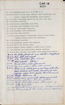 SEC Tramcar record - tram 18 sheet 3 of 6